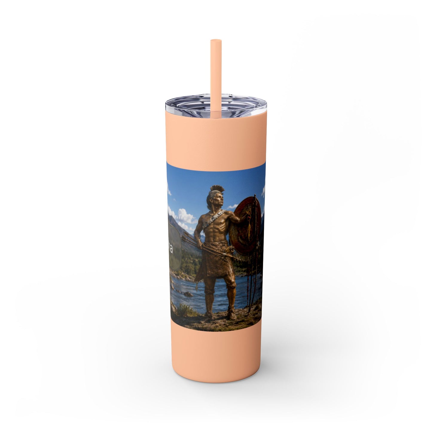 Chickasaw Skinny Tumbler with Straw, 20oz