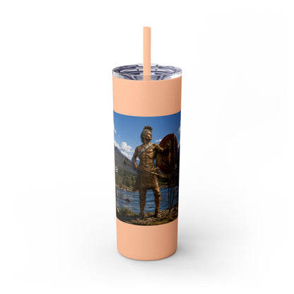 Chickasaw Skinny Tumbler with Straw, 20oz