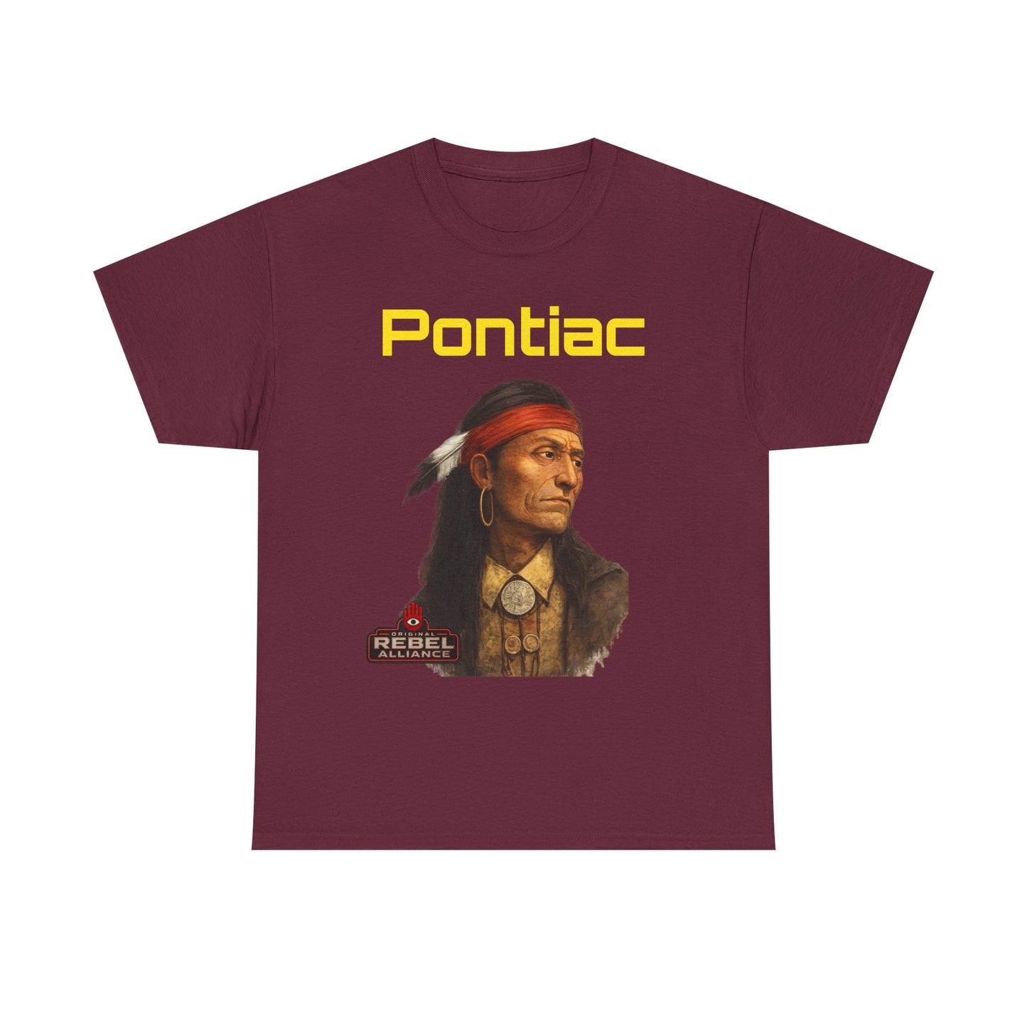 Pontiac Portrait T‑Shirt — Native Chief Graphic Tee
