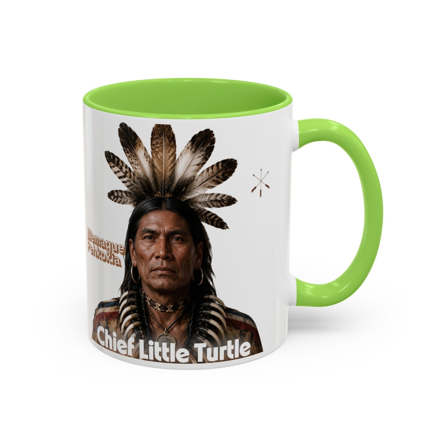 Miami Ceramic Mug — 'Chief Little Turtle' Native Warrior Portrait (11oz & 15oz)