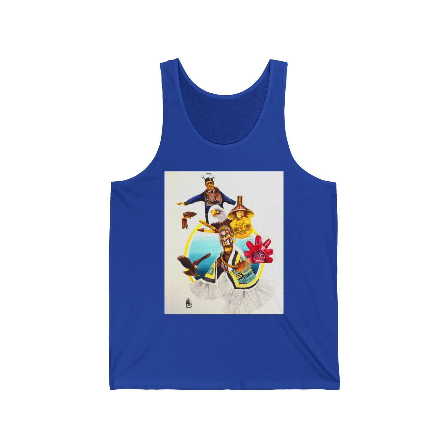 Tlingit Tank Top — Retro Beach Graphic Jersey Tank