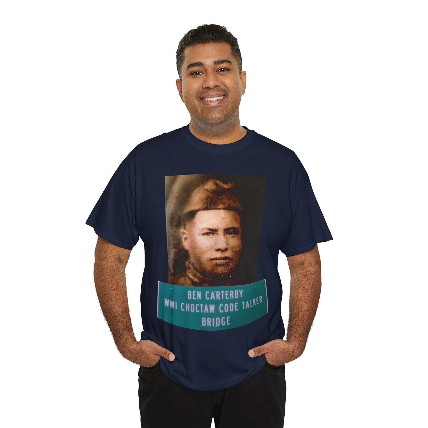 Ben Carterby Choctaw Code Talker T-Shirt — WWII Native American Veteran Tribute