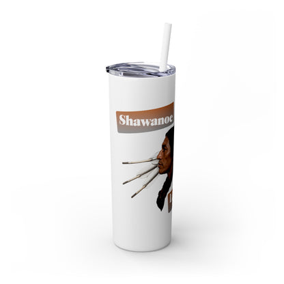 Shawnee Absentee Skinny Tumbler with Straw, 20oz