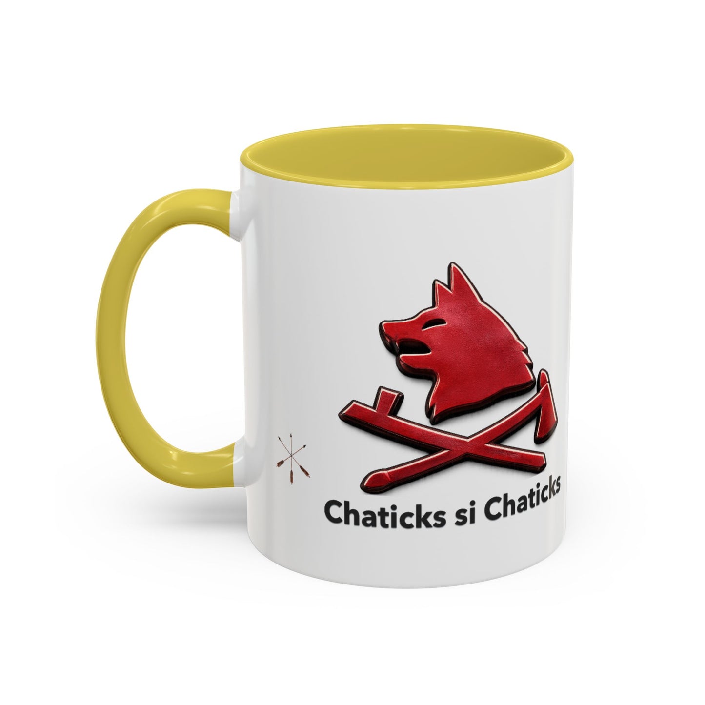 Pawnee Chaticks Si Chaticks Red Wolf Logo Mug — Funny Novelty Coffee Cup (11oz, 15oz)