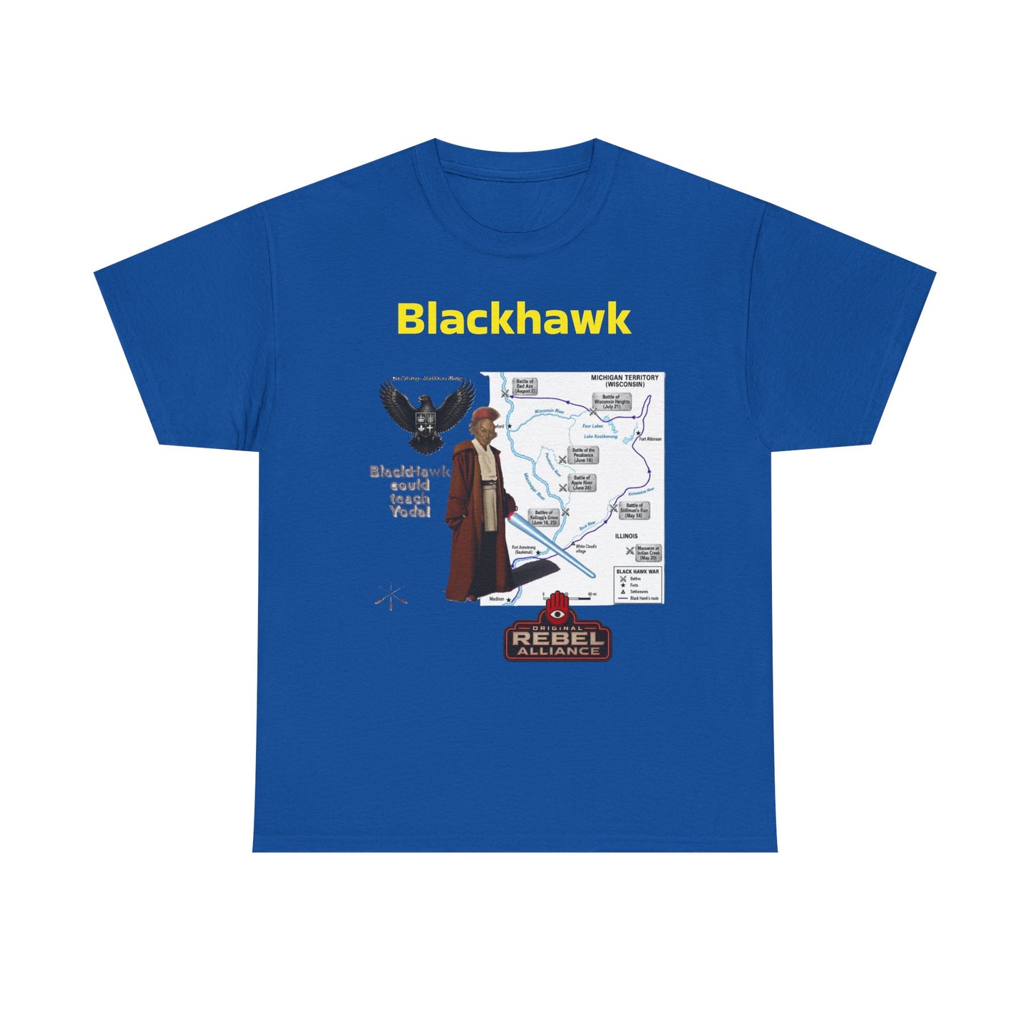 Blackhawk Rebel Trail Vintage Map Graphic T-Shirt