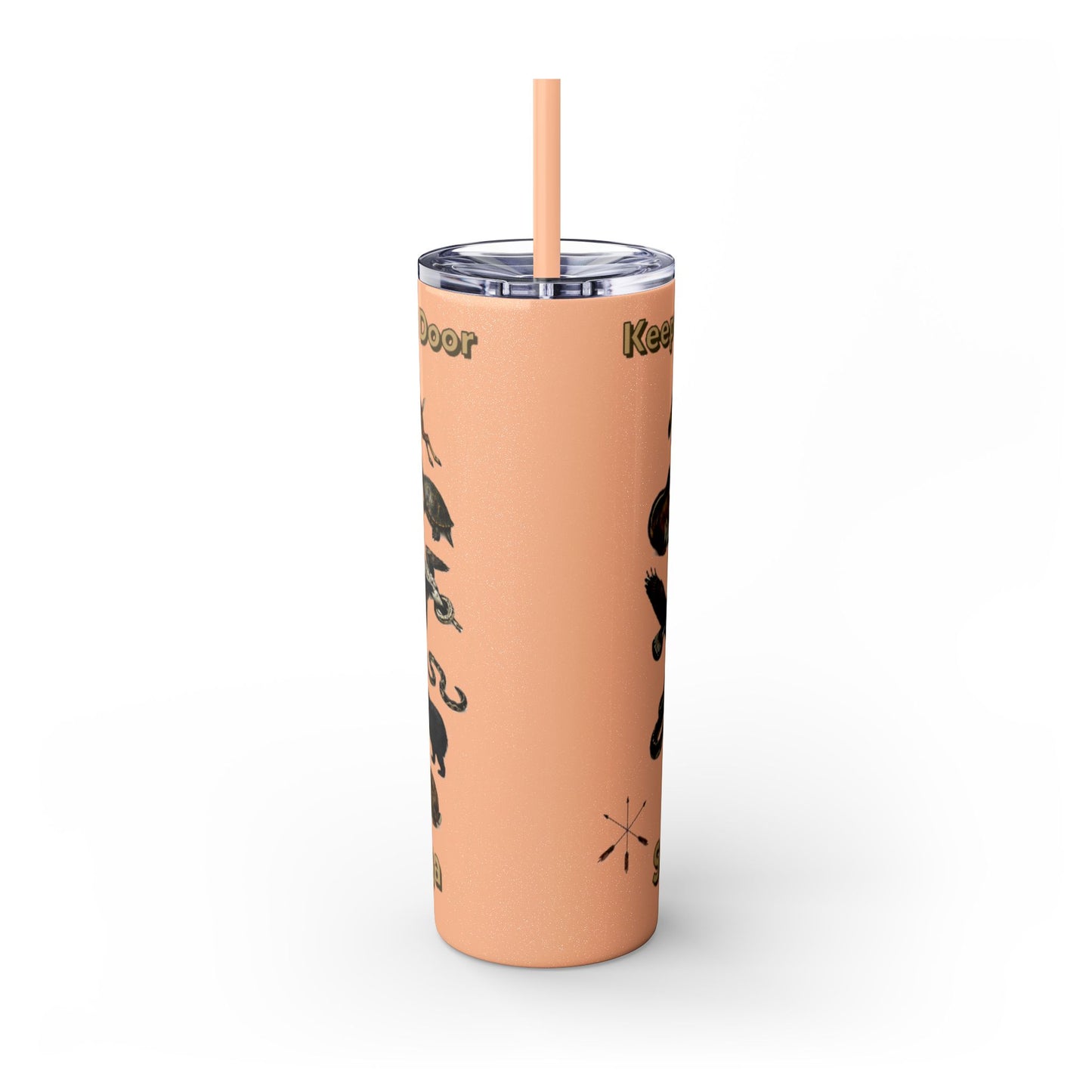Seneca Cayuga Skinny Tumbler with Straw, 20oz