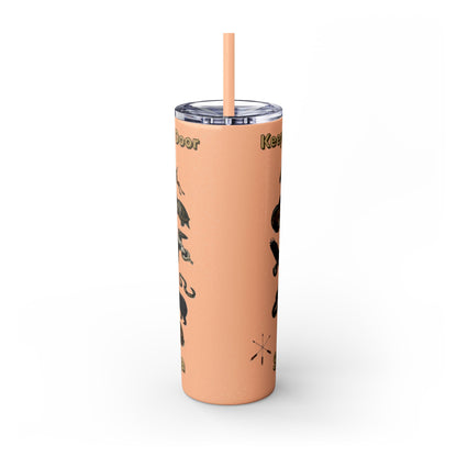 Seneca Cayuga Skinny Tumbler with Straw, 20oz