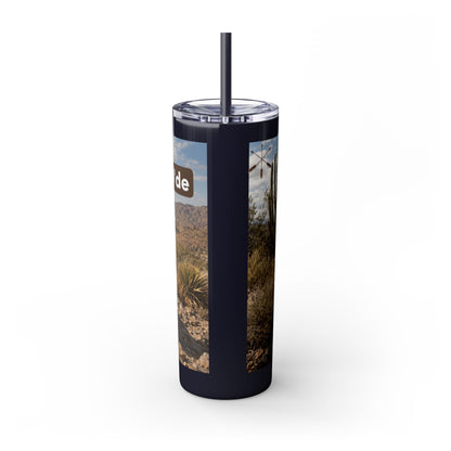 Ft. Sill Apache 20oz Skinny Tumbler with Desert Native Warrior Photo Wrap