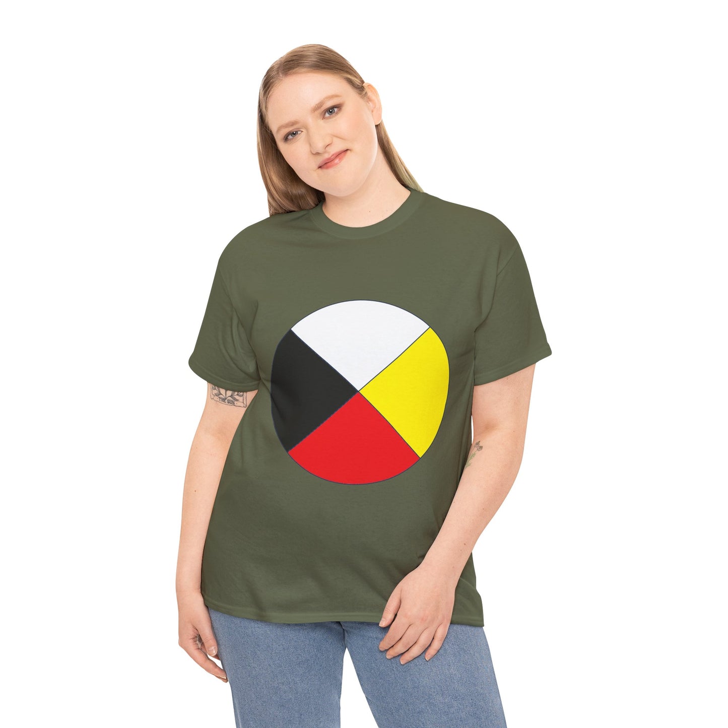 Native Medicine Wheel Tee — Four Directions Circle Design T-Shirt
