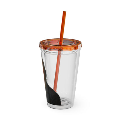 Chitto Harjo 16oz Portrait Tumbler with Straw — Historical Figure Illustration