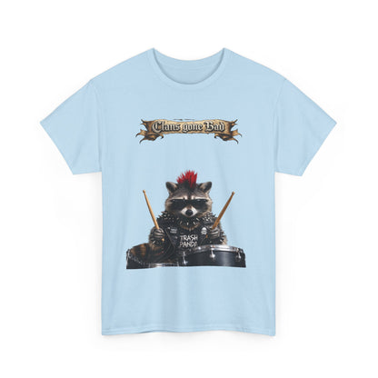 ClansDrummer Raccoon Graphic Tee — "Chaos Goes Brrr" Cute Punk Rock T-Shirt