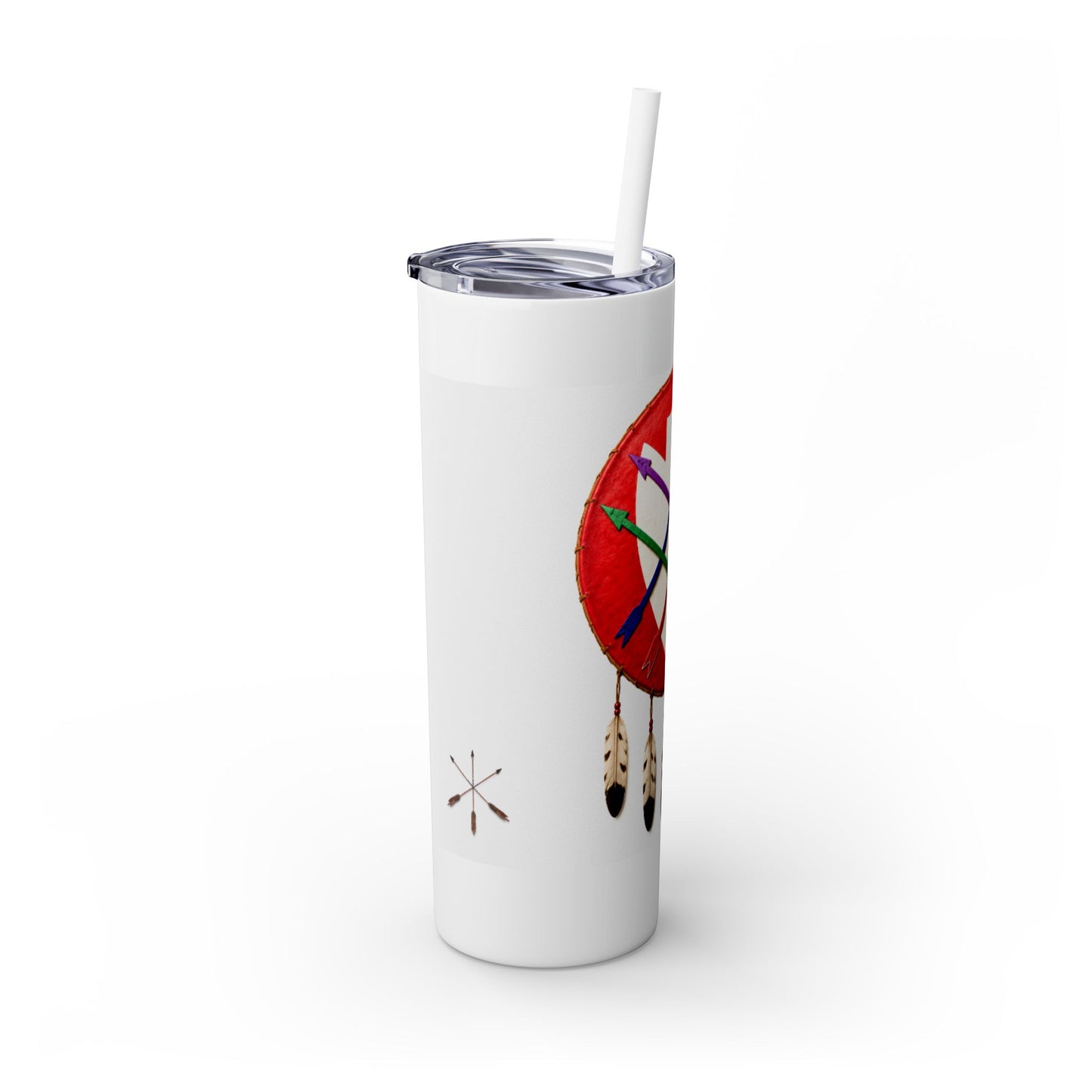Peoria 20oz Skinny Tumbler with Dreamcatcher Shield Design