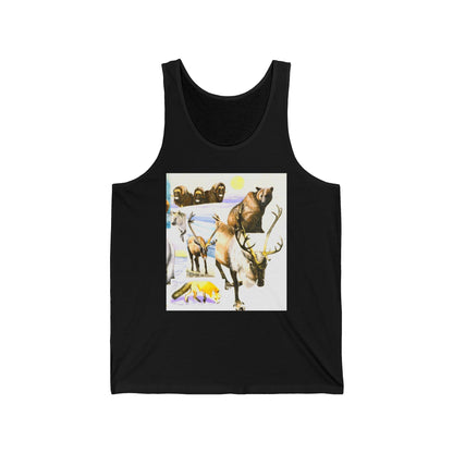 Wildlife Collage Tank Top — Elk, Bear & Arrow Tribal Summer Tee