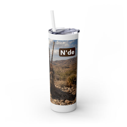 Ft. Sill Apache 20oz Skinny Tumbler with Desert Native Warrior Photo Wrap