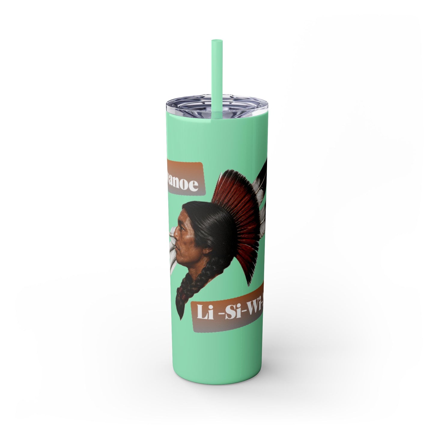 Shawnee Absentee Skinny Tumbler with Straw, 20oz