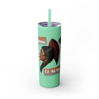 Shawnee Absentee Skinny Tumbler with Straw, 20oz