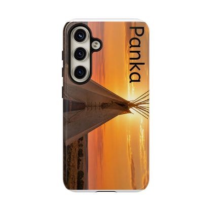 Ponca Sunset Tipi Phone Case — Personalized Native Teepee Landscape