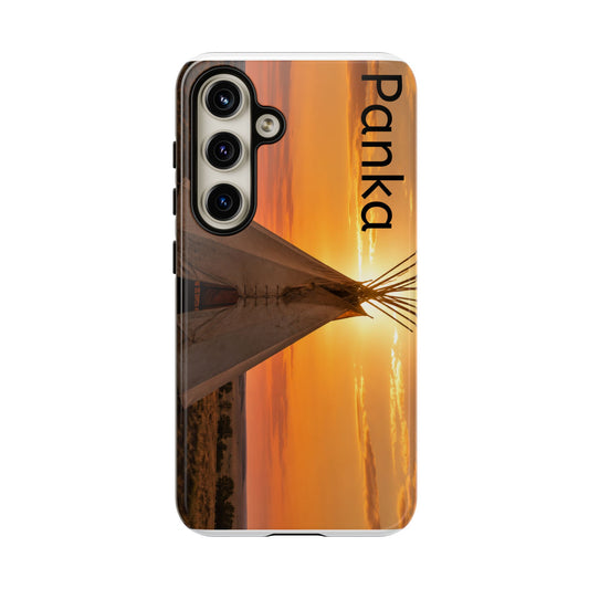 Ponca Sunset Tipi Phone Case — Personalized Native Teepee Landscape