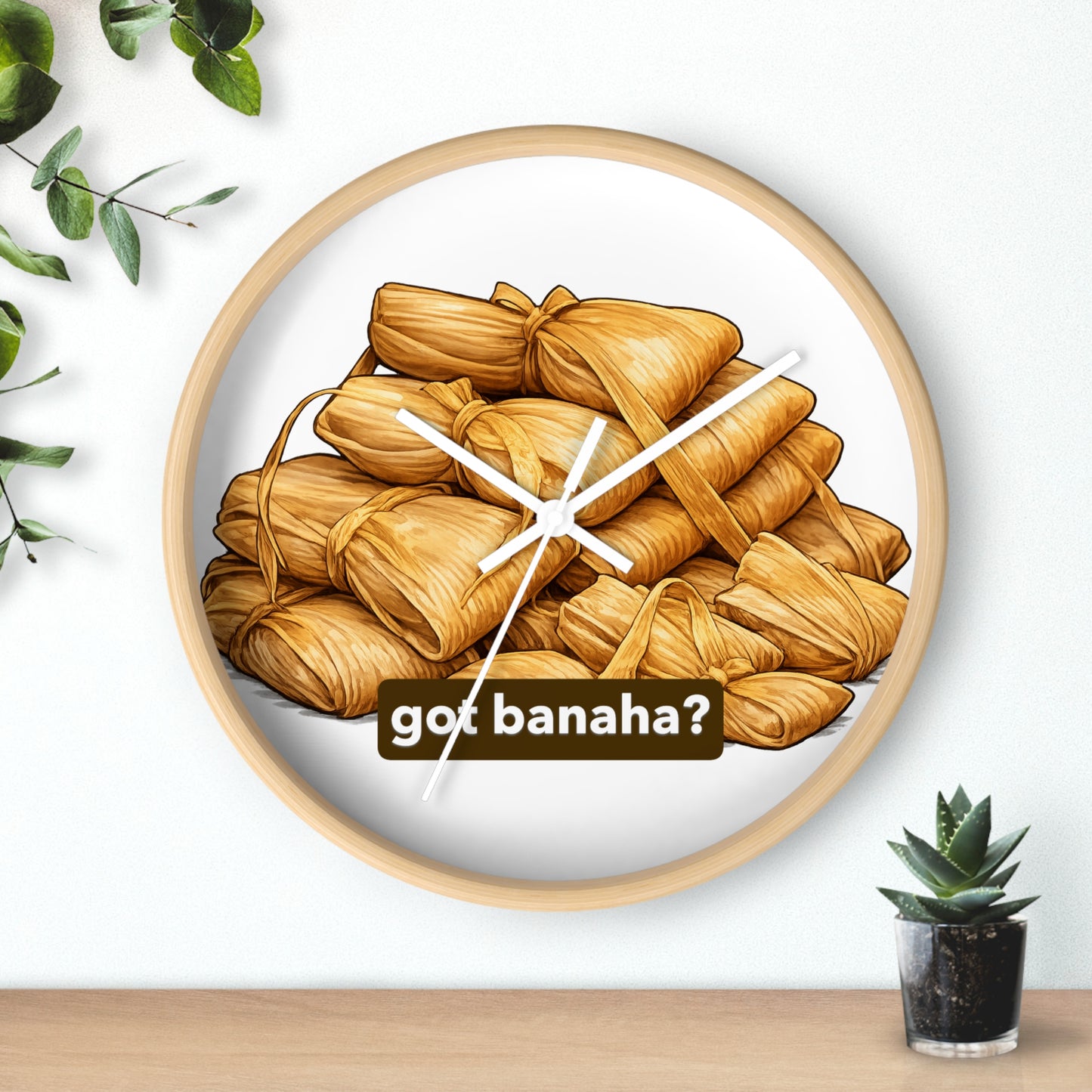 Banaha Wall Clock — "Got Banaha?" Kitchen Decor Clock for Foodies & Holiday Entertaining
