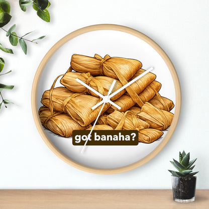 Banaha Wall Clock — "Got Banaha?" Kitchen Decor Clock for Foodies & Holiday Entertaining