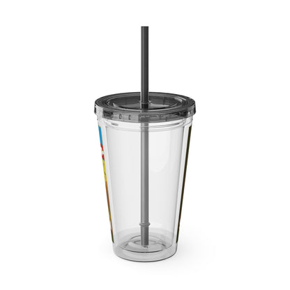 Shawnee N Sunsplash Tumbler with Straw, 16oz