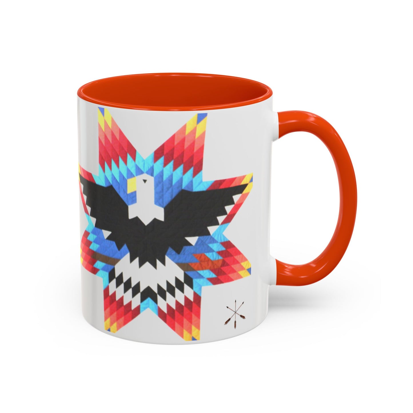 Onci  Eagle Star Ceramic Mug — Colorful Geometric Native-Inspired Coffee Cup (11oz, 15oz)