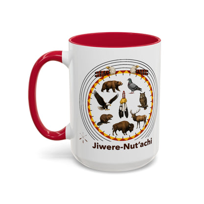 Otoe Missouria Native Animal Circle Mug – 'Jiwere-Nut'achi' Illustrated Coffee Cup (11oz/15oz)