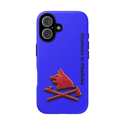 Pawnee Phone Case — Blue 'Chaticks si Chaticks' Wolf Logo Tough Case