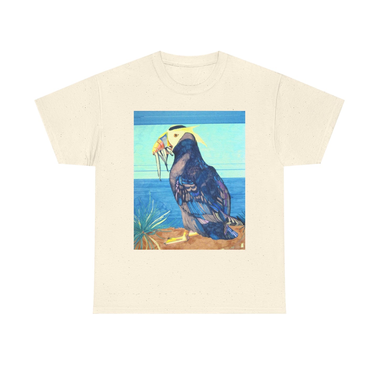 Puffin Beach Tee — Vintage Seaside Bird Graphic T-Shirt