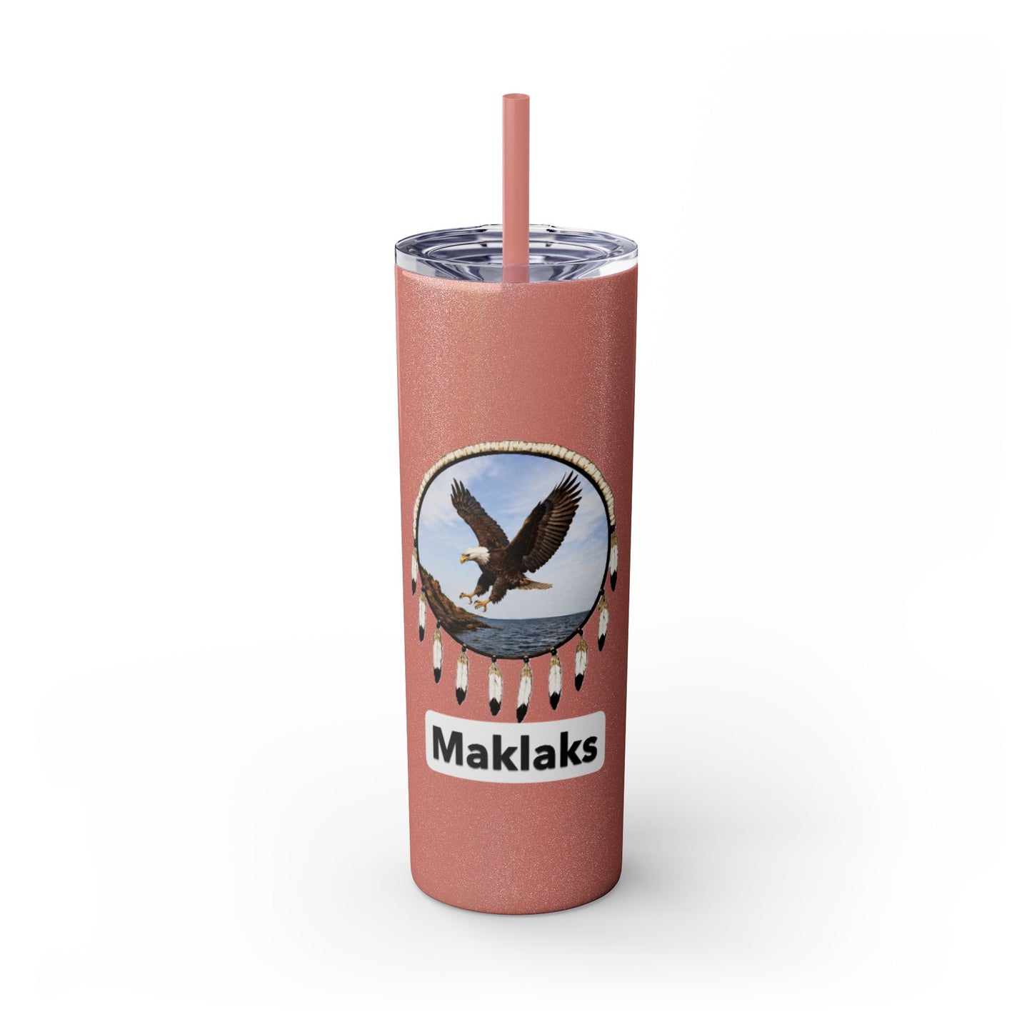 Modoc Eagle Skinny Tumbler – 20oz Straw Travel Cup (Maklaks)