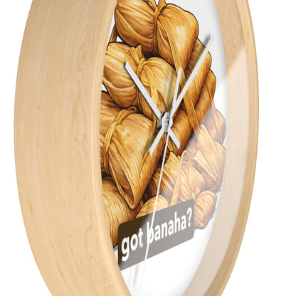 Banaha Wall Clock — "Got Banaha?" Kitchen Decor Clock for Foodies & Holiday Entertaining