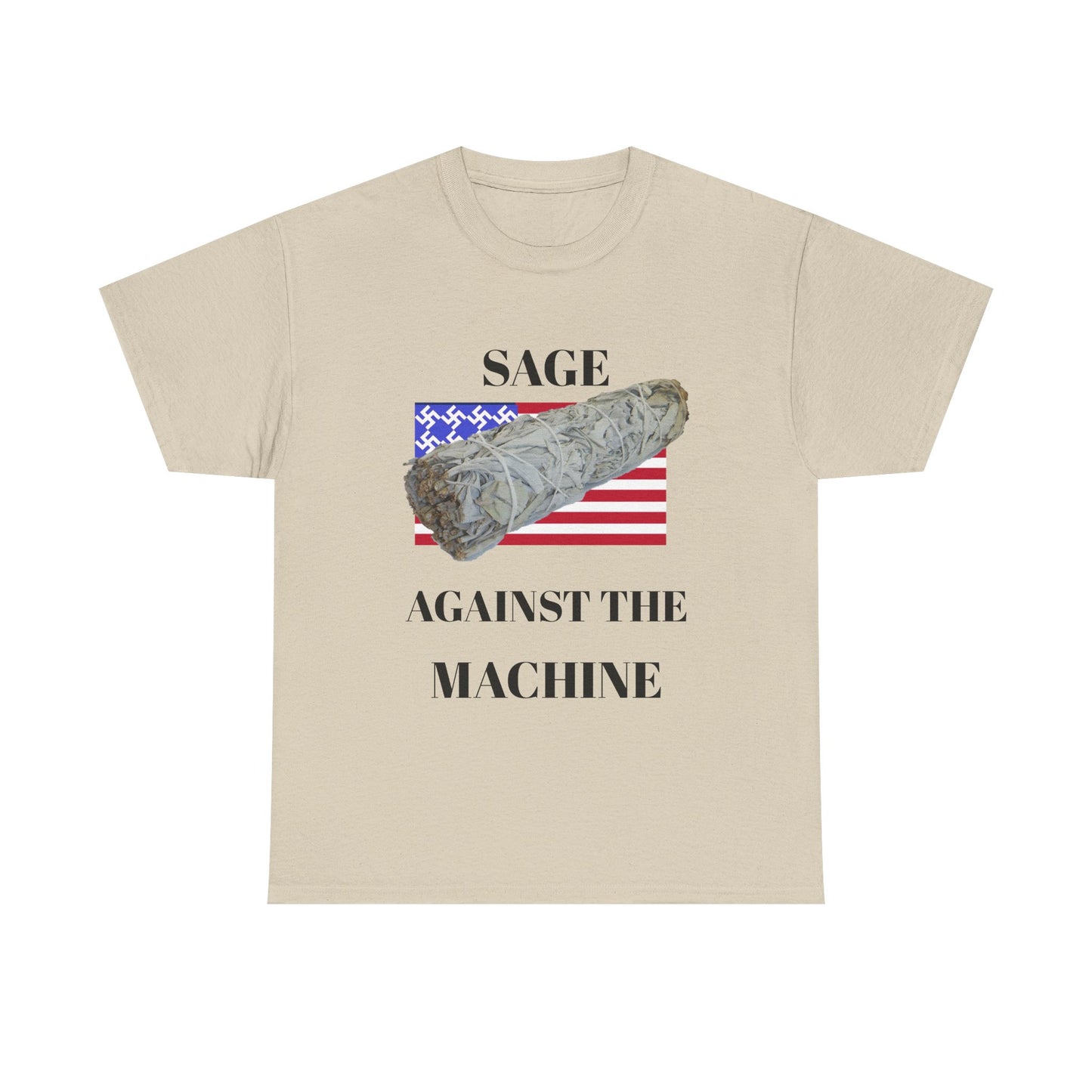 Sage Against the Machine T-Shirt — American Flag Smudge Stick Tee