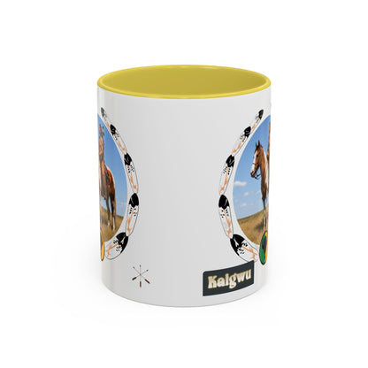 Kiowa Native Horse Photo Mug — Western Indigenous Pride Coffee Cup (11oz/15oz)