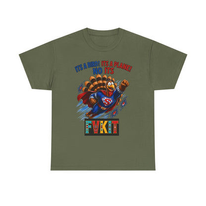 Turkey Superhero "It's a Bird! It's a Plane! No It's" with Arrow Back Print