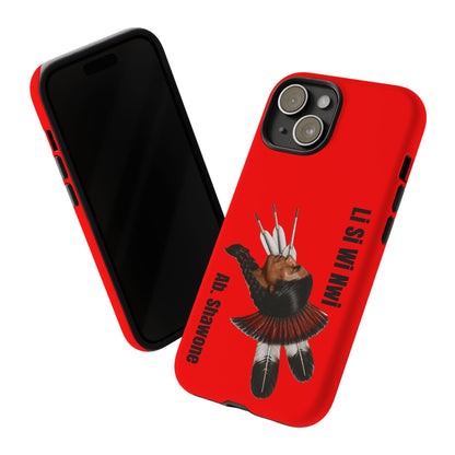 Absentee Shawnee Headdress Phone Case — 'Li Si Wi Ni' Design