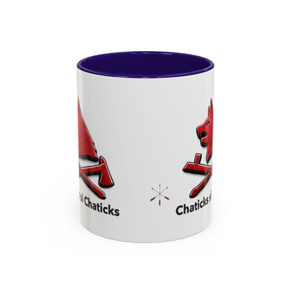 Pawnee Chaticks Si Chaticks Red Wolf Logo Mug — Funny Novelty Coffee Cup (11oz, 15oz)