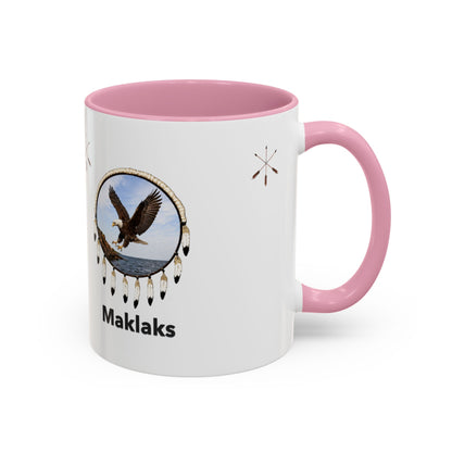 Modoc Eagle Ceramic Mug (11oz/15oz) – 'Maklaks' Native-Inspired Coffee Cup