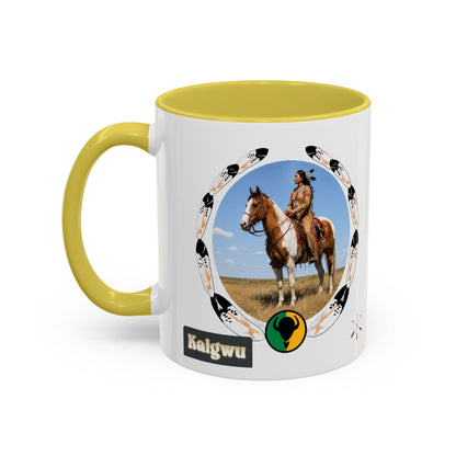 Kiowa Native Horse Photo Mug — Western Indigenous Pride Coffee Cup (11oz/15oz)