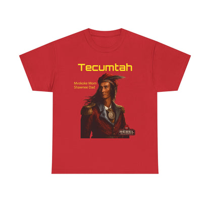 Tecumtah Native American Portrait T‑Shirt — Mvskoke Mom/Shawnee Dad Heritage Tee