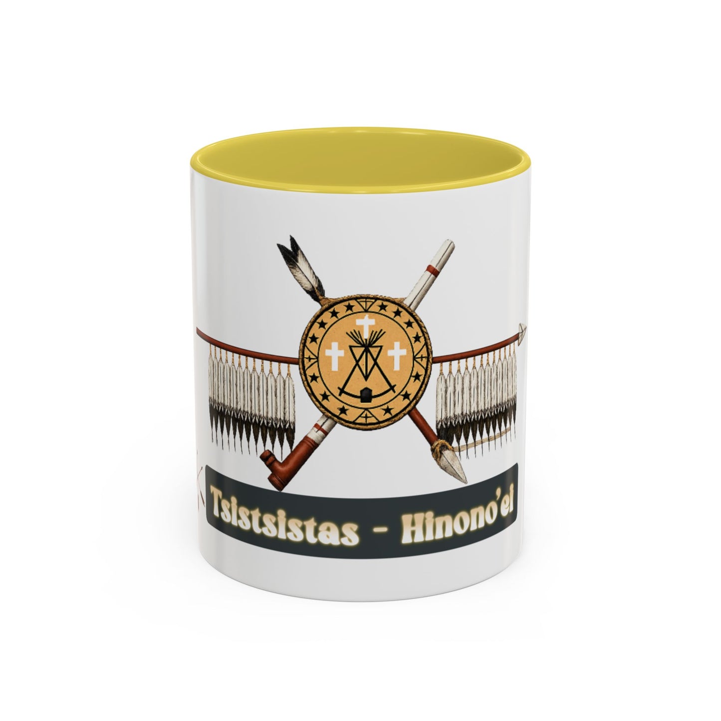 Cheyenne Arapaho Native Heritage Shield Coffee Mug – 'Tsistsistas / Hinono’ei' 11oz & 15oz