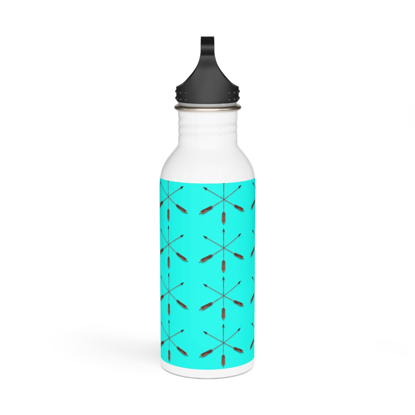 Three Arrows Stainless Steel Water Bottle — Lightweight Patterned Hydration Bottle