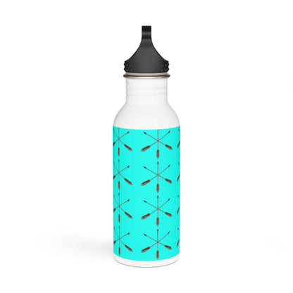 Three Arrows Stainless Steel Water Bottle — Lightweight Patterned Hydration Bottle