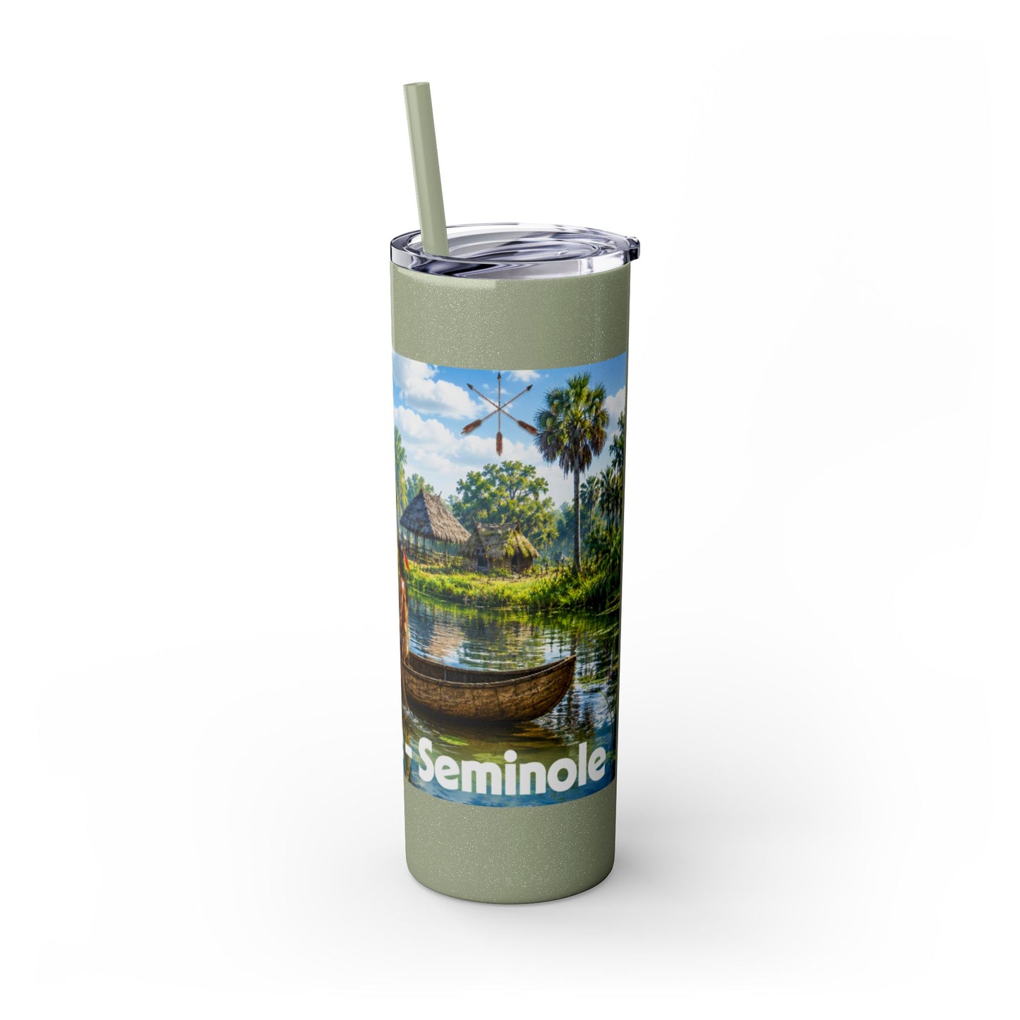 Seminole Skinny Tumbler with Straw, 20oz