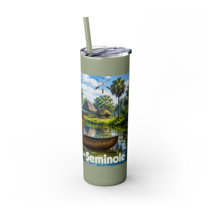 Seminole Skinny Tumbler with Straw, 20oz