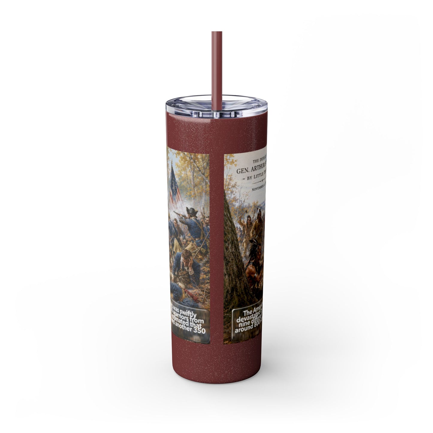 Miami Tribe Historical Skinny Tumbler 20oz — Native American Heritage Travel Cup
