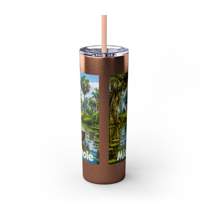 Seminole Skinny Tumbler with Straw, 20oz
