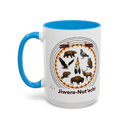 Otoe Missouria Native Animal Circle Mug – 'Jiwere-Nut'achi' Illustrated Coffee Cup (11oz/15oz)