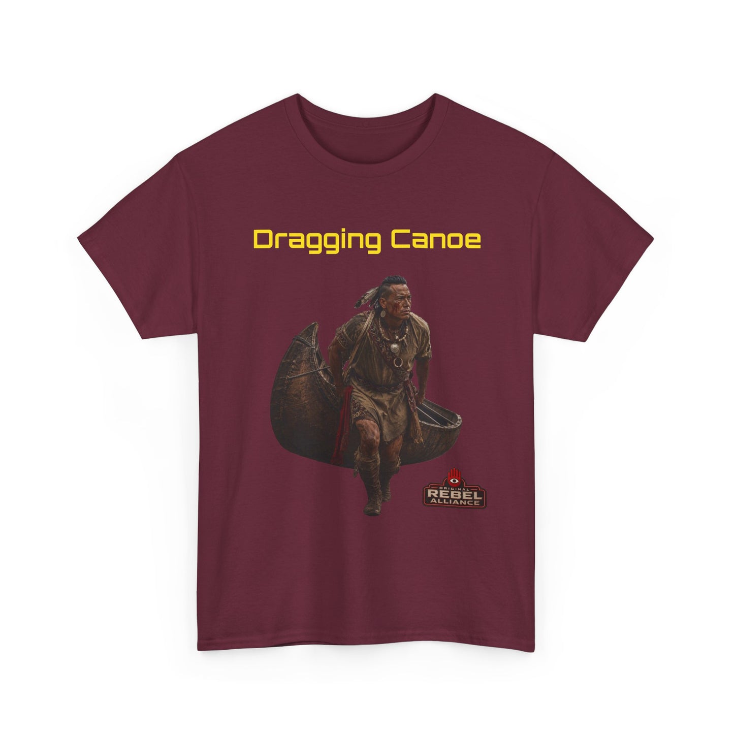 Dragging Canoe Canoe Warrior T-Shirt — Native American Historical Tribute Tee