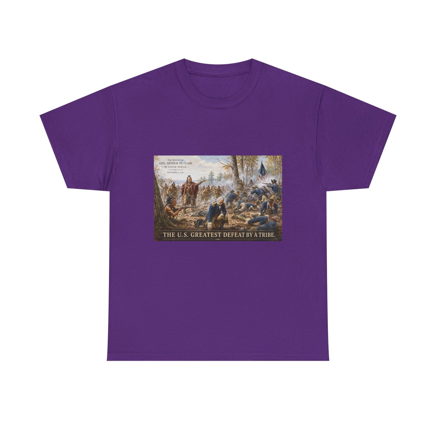 Chief Little Turtle Historical Battle Tee — "The U.S. Greatest Defeat by a Tribe" Cotton T-Shirt