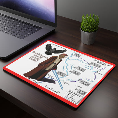 Black Hawk Jedi Mouse Pad — Historical Map Design (‘BlackHawk could teach Yoda!’)